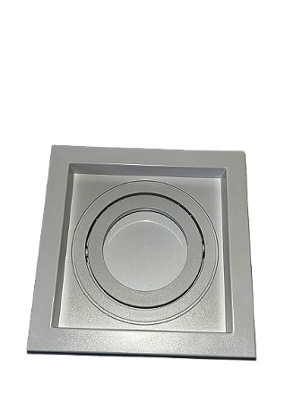 Spot Embutir Branco Quadrado Face Recuada Para Par20