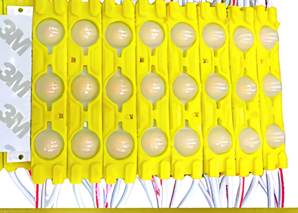 Módulo de LED / 3 LED por pastilha / Amarelo / 100un