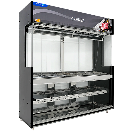 EXPOSITOR AÇOUGUE VITRINE NEW PREMIUM 2,00 M - POLOFRIO - REF. 1108