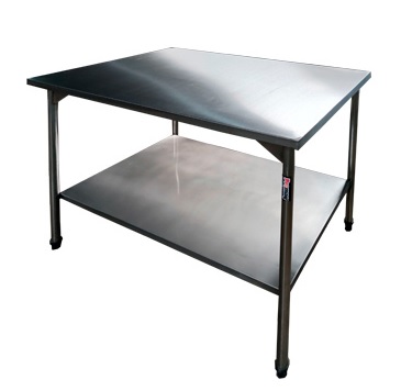 MESA INOX 430 C/ PRATELEIRA LISA - PROMAQ - PROMP