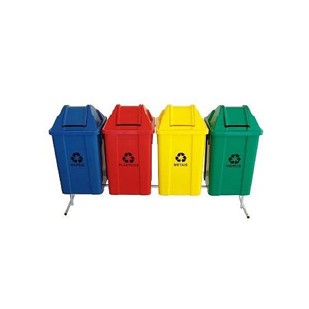 CONJUNTO PARA COLETA SELETIVA 60 LITROS - JSN