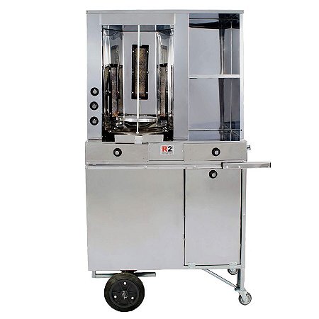 Carrinho de Churrasco Grego 1 Espeto Manual- R2