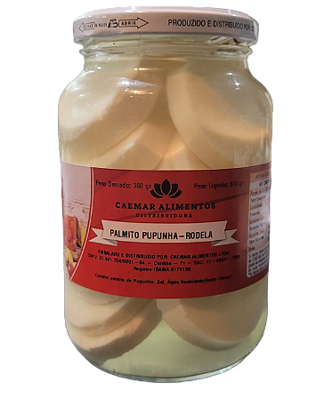 Palmito de Pupunha - Rodela 300 gr