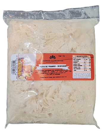 Peito de Frango Cozido, Desfiado e Congelado 1 Kg