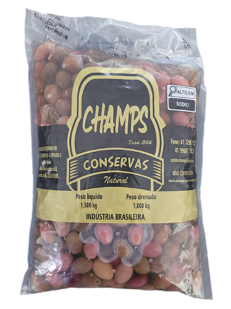 Azeitona Preta Inteira Com Caroço - 1 kg