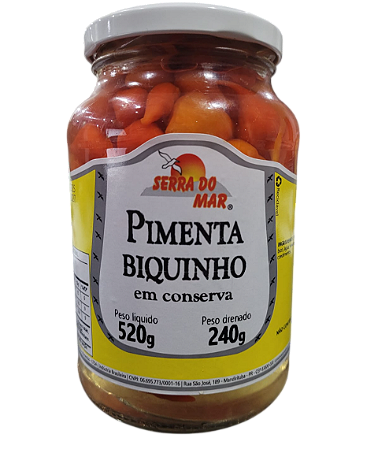 Pimenta Biquinho em Conserva - 520 gr