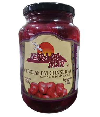 Cebolas em Conserva no Vinagre de Vinho Tinto - 300 gr