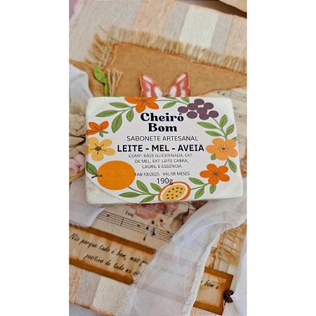 Sabonete Artesanal Leite, Mel & Aveia - 190g