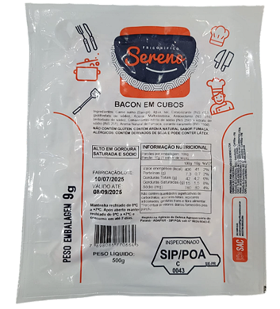 Bacon em Cubos (picado) 500 gr