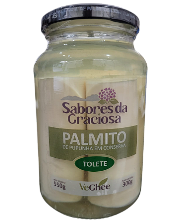 Palmito de Pupunha em Conserva - Tolete 300 gr