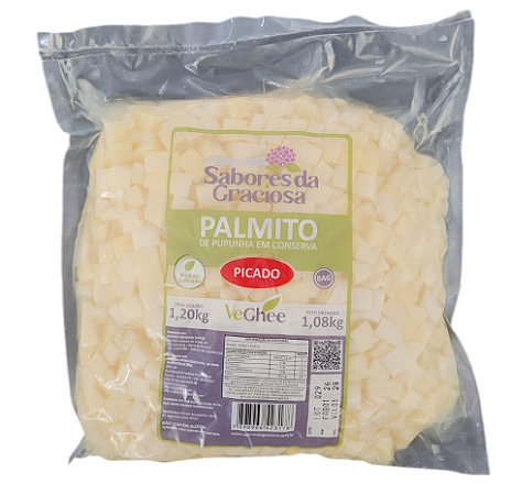 Palmito de Pupunha em Conserva - Picado 1 kg