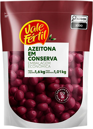 Azeitona Preta Com Caroço 1 kg