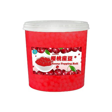 Bubble Tea - Popping Boba - Sabor Cereja - 3,4kg