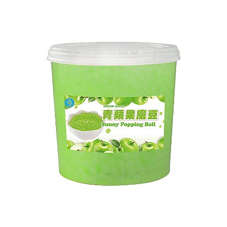 Bubble Tea - Popping Boba - Sabor Maçã Verde - 3,4kg