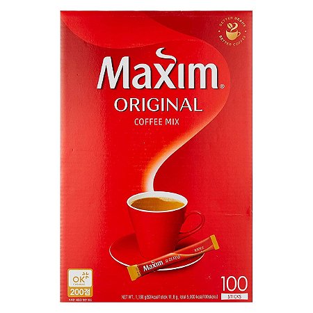 Café Solúvel Coreano Maxim Original - 100 sachês