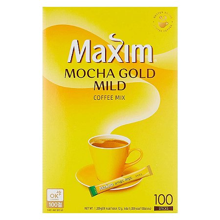 Café Solúvel Coreano Maxim Mocha Gold Mild - 100 sachês