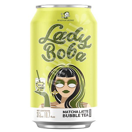 Lady Boba Matcha Latte Bubble Tea - 315ml