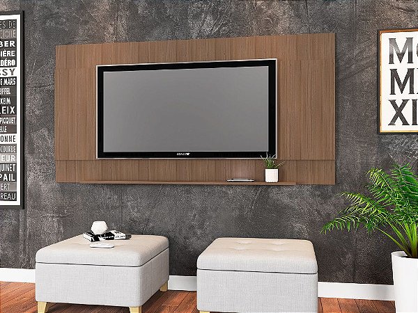 Painel Parede Com Prateleira Para Tv Até 70" Seattle Montana