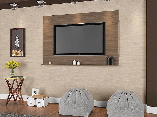 Painel Parede Com Prateleira Para Tv Até 55" Dakota Montana