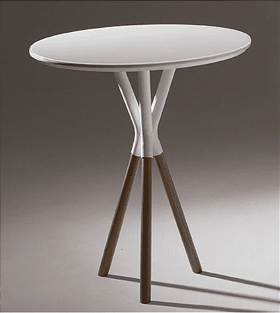 Mesa Auxiliar Ferro / Madeira / Vidro Ø 60X60