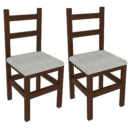 Conjunto com 2 Cadeira em MDF Imbuia