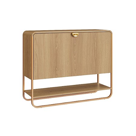 Sapateira Luna 1 Porta Hanover/Dourado 93x75cm