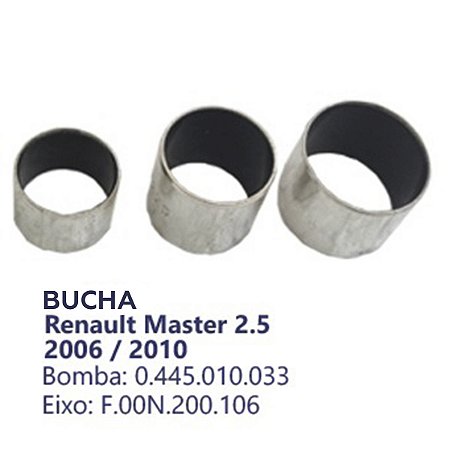 Bucha para eixo da bomba de alta pressão da Renault Master 2.5 2006/2010