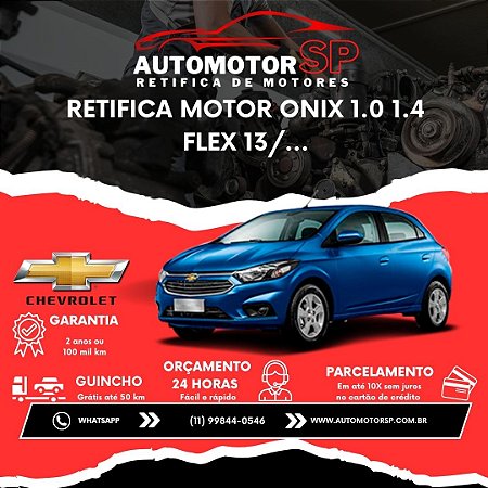 Retifica Motor Onix 1.0 1.4 Flex 13/...