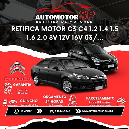 Retifica Motor C3 C4 1.2 1.4 1.5 1.6 2.0 8V 12V 16V 03/...