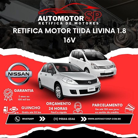 Retifica Motor Tiida Livina 1.8 16V