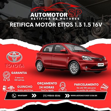 Retifica Motor Etios 1.3 1.5 16V