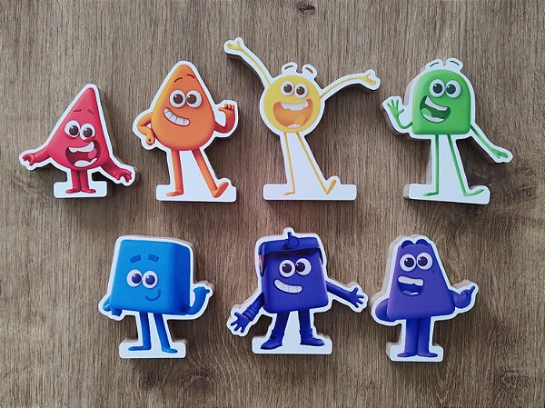 Colourblocks 6 Personagens em madeira