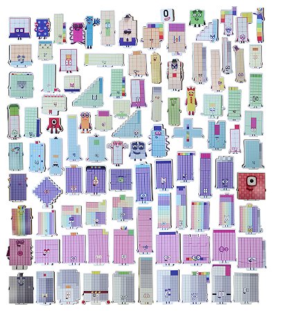 Numberblocks Personagens 0 ao 100