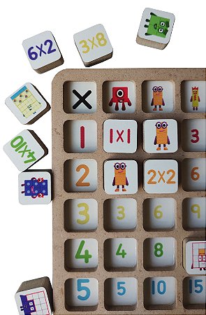 Numberblocks Tabuada 100 blocos + Estojo