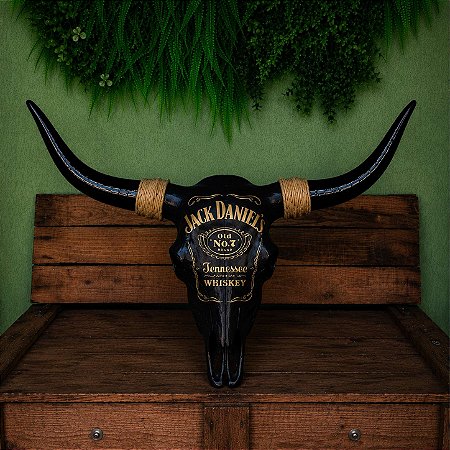 Crânio Decorativo Jack Daniels