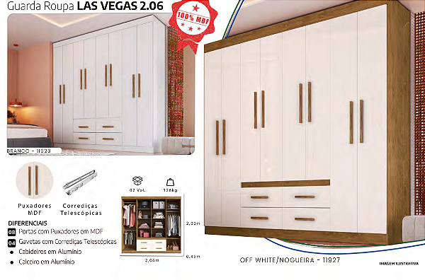 Guarda Roupa LAS VEGAS 2.06