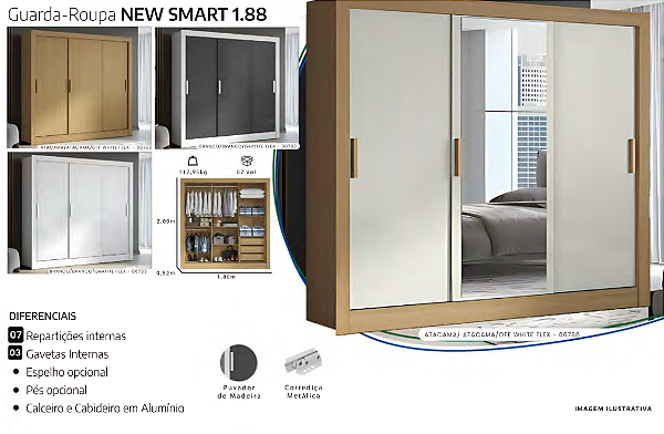 Guarda-Roupa NEW SMART 1.88