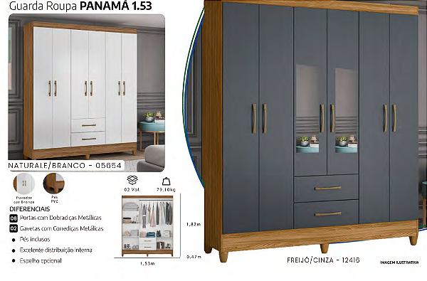 Guarda Roupa PANAMÁ 1.53