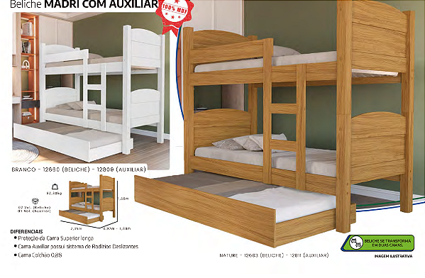 Beliche MADRI COM AUXILIAR