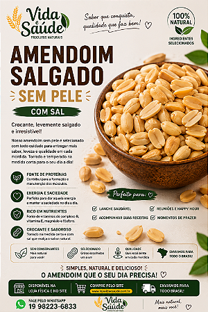 AMENDOIM TORRADO COM SAL