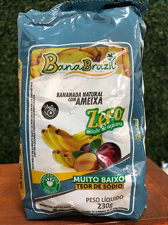 BANANADA NATURAL COM AMEIXA ZERO AÇUCAR BANABRAZIL