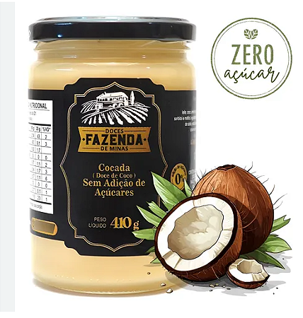 COCADA, DOCE DE COCO FAZENDA DE MINAS SEM AÇÚCAR