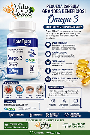 OMEGA 3 1000mg 60 CAPSULAS APIS NUTRI