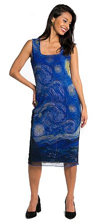 Vestido Margot A Noite Estrelada - Van Gogh - Sirius Artes