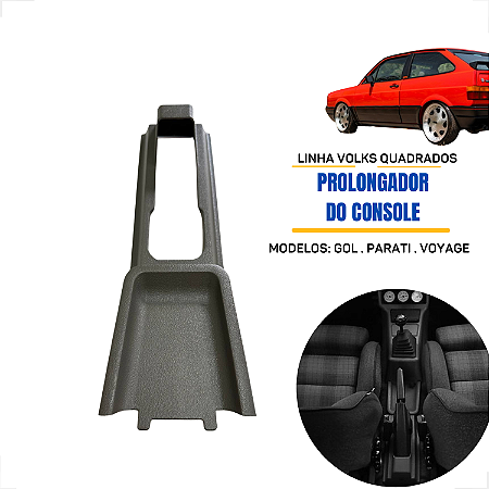 Prolongador Do Console Gol Quadrado Padrão Original VW Gol GTS Gol GTi Voyage Parati/Cinza
