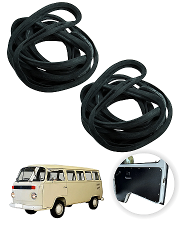 Kit 2 Borracha Guarnição Vedação da Porta Dianteira Lado Direito Esquerdo Kombi Clipper 76 a 96