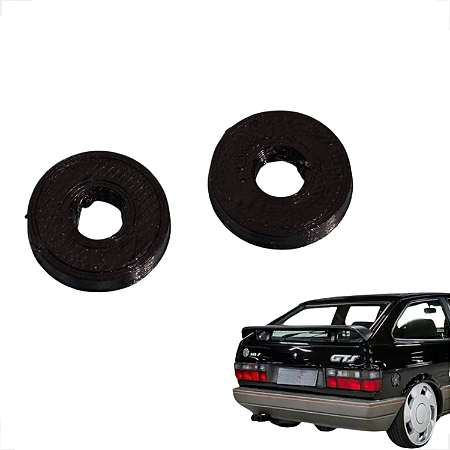 Kit 2 Peças Borracha Aerofólio Gol Gti Gts Gl Cl Gt