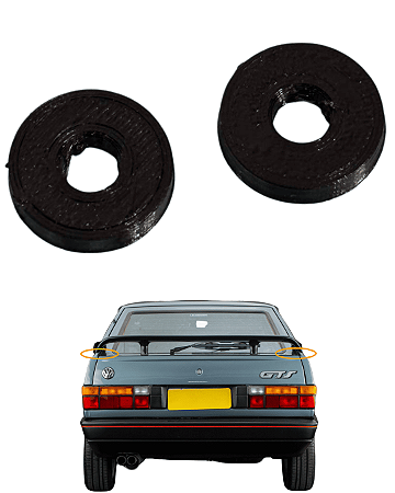 Kit 2 Peças Borracha Aerofólio Gol Gti Gts Gl Cl Gt