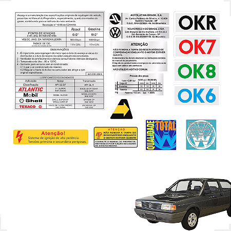 Kit Adesivo Capo Gol Quadrado 87 A 94 Parati Voyage Motor 04