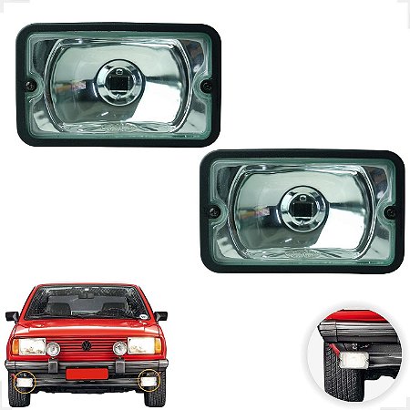 2 Farol Auxiliar Retangular Longo Alcance Milha Universal